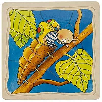Imagen de GOKI Puzzles de maderaPuzzles maderaGOKIPuzzle Capas, la Mariposa, Multicolor (1)