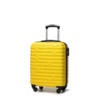 Imagen de WITTCHEN Maleta de Viaje Equipaje Mano Cabina ABS con 4 Ruedas giratorias Cerradura combinación Asa telescópica A Line II Tamaño S Amarillo