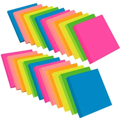 Imagen de ZCZN Notas Adhesivas,Pack de 24 Bloc notas,76 x 76 mm,100 Hojas por Bloc,Total 2400 PCS,6 Colores