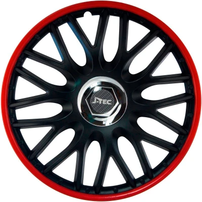 Imagen de J TEC Orden R J13514 Tapacubos 13in negro/rojo, cromo