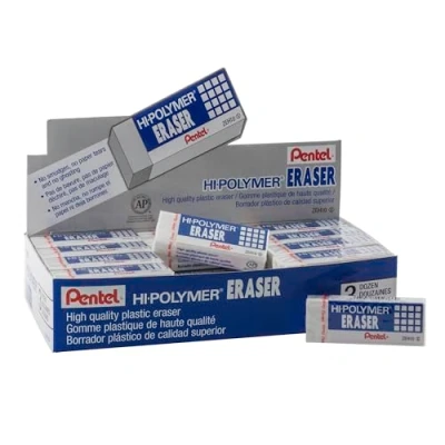 Imagen de Pentel Borrador de larga duración, color blanco 36 Pack