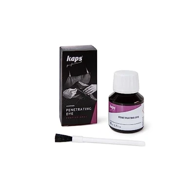 Imagen de Tinte para Cuero Penetración Profunda en y Piel Natural de Grano Entero, Rectificado o Sintético, Bolsos, Accesorios, Kaps, 50 ml 1.70 fl. oz. (106 marrón oscuro)