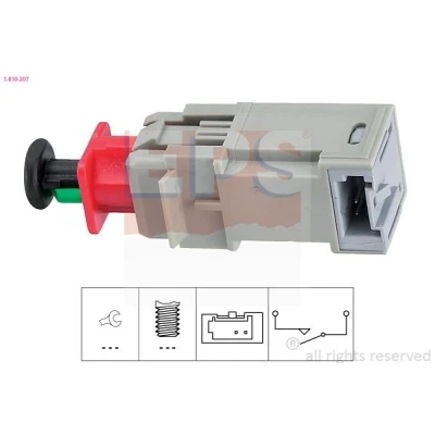 Imagen de EPS 1.810.207 Conmutador, accionamiento embrague (control veloc.) Made in Italy OE Equivalent OPEL: Vectra C Berlina, Zafira B, Astra G CC norauto,