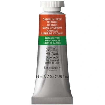 Imagen de Winsor &amp; Newton Acuarela Profesional Pintura De Acuarela, Alta Luminosidad, Resistente a la Luz, Calidad Archivo, Tubo 14 ML, Color Naranja Libre Cadmio