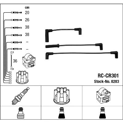 Imagen de NGK 8283 Juego de Cables Encendido 5 JEEP: WRANGLER 2
