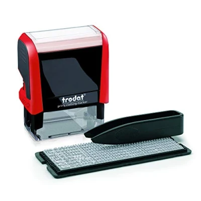 Imagen de Trodat Printy 4911 Sello de tela (3 líneas texto 51 49611, 24 x 15 2 cm), color negro