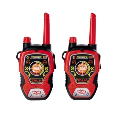 Imagen de Dickie Toys walkie talkies para niños 2 talkies, Especialmente diseñados a Partir de 4 años, Alcance hasta 100 Metros, Juguete. (201118195)