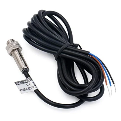 Imagen de Heschen Sensor de proximidad inductivo PR08 1.5DP2 Tipo cilíndrico DC 12 24V 3 cables PNP NC(normalmente cerrado) CE