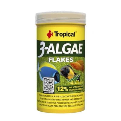 Imagen de 3 Algae Flakes 100ml / 20g Alimento con Algas para Peces de Agua Dulce y Salada