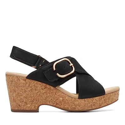 Imagen de Clarks Paloma Giselle, Sandalia Mujer, Negro, Nobuck, 39 EU