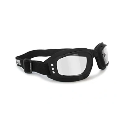 Imagen de BERTONI Gafas Fotocromáticas para Moto y Deportes Extremos Elásticos Regulables Ventiladas mod. 112 (Lentes Fotocromáticas)