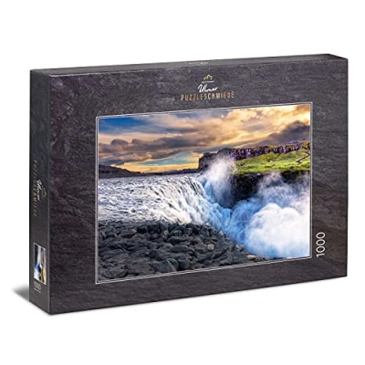 Imagen de Ulmer Puzzleschmiede Puzzle Las Aguas Salvajes de Islandia: 1000 Piezas La Impresionante Cascada Dettifoss en Islandia