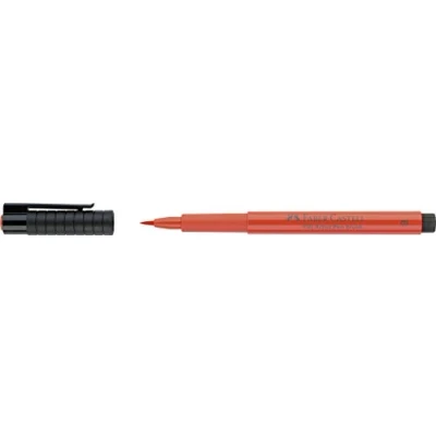 Imagen de Faber Castell 167418 Rotulador artístico Pitt, ancho de trazo B, color 118, rojo escarlata