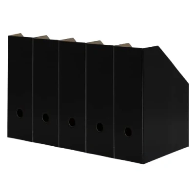 Imagen de LANDRÉ 400172255 Colector de pie (tamaño A4, cartón resistente, 10,5 cm ancho, 5 unidades), color negro