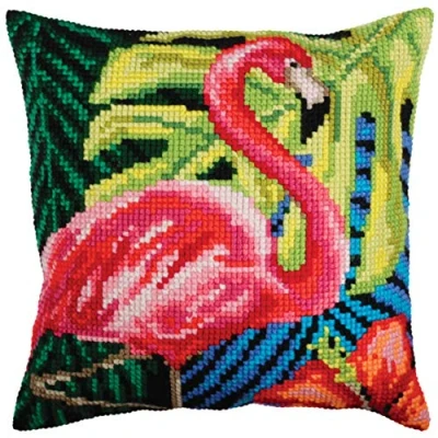 Imagen de Collection D&#039;Art Kit COJÍN/Flamingo ROSA/40 x 40, Multicolor, 40 cm