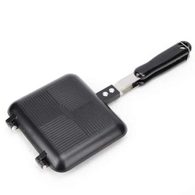 Imagen de Sandwichera, Sartén de Aluminio Antiadherente Doble Cara para Snacks, Tostadas, Gofres, Desayunos
