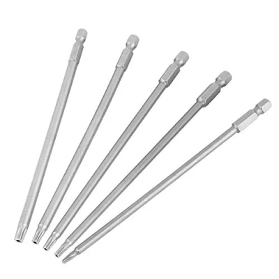 Imagen de 5 Puntas de Destornillador Magnético Star Torx, 150 Mm, 1/4 Hexagonal, Larga Magnética, Seguridad, Estrella, Cabeza Bst Bits