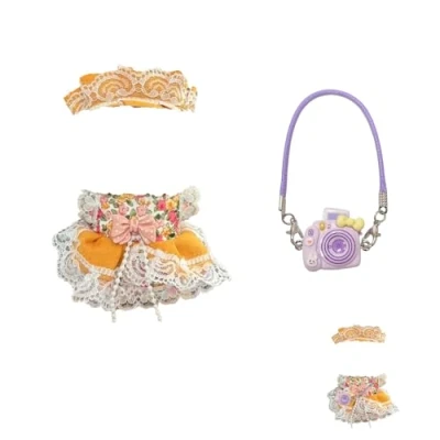 Imagen de LEERMEIZI Ropa de Muñeca 17 cm, Labubu Outfit, Juego cm para muñecas Labubu, Adecuado niños y niñas (G Sin incluir Juguetes Felpa)