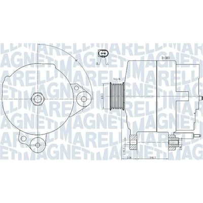 Imagen de MAGNETI MARELLI 063731817010 Alternador 14V 110A SEAT: Ibiza 3, Córdoba II Berlina, 4, VOLKSWAGEN: Golf 5, Polo IV Hatchback