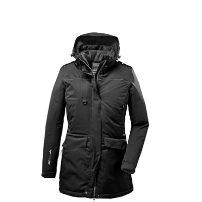 Imagen de Killtec (KILAH) Women&#039;s Parka funcional con capucha cremallera para dueños de perros Ostfold WMN PRK B, Black, 48, 35614 000