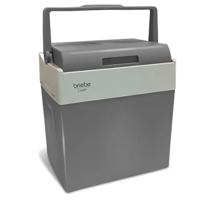 Imagen de briebe Camp Nevera Portátil Eléctrica 28 Litros, Coche, Camping, Viaje, 12V / 220V, Refrigera, Mantiene el Calor, Bajo Consumo, Gris, CF1153