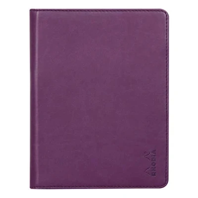 Imagen de RHODIA 213006C Libreta portadocumentos y Rhodiarama n. 13 morado para bloc de notas o cuadernos formato A6 (10,5 x 14,8 cm), piel italiana Premium Colección