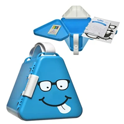 Imagen de Trunki Caja de Almacenaje y Bandeja Viaje para Niños Juguetes TeeBee Sistema Actividades Viajar en Coche o Avión Azul