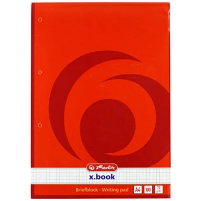 Imagen de Herlitz 733436 Bloc de papel cartas formato A4/100 hojas Cuadrícula/perforado 70 g/m² una unidad