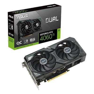 Imagen de ASUS Dual GeForce RTX 4060 Ti SSD 8GB GDDR6 OC Edition Tarjeta gráfica (Compatible con M.2, PCIe 4.0, GDDR6, HDMI 2.1a, DisplayPort 1.4a, diseño de 2.5 Ranuras)