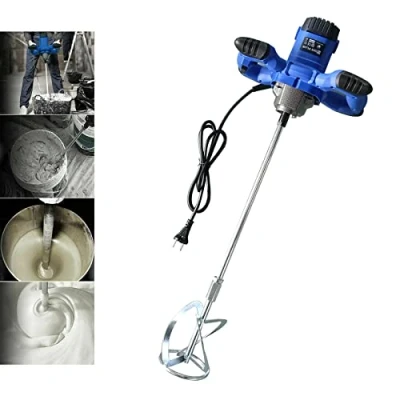 Imagen de Batidora Mortero, Mezclador de Taladro 2600W Batidor Pintura y Agitador M14 Ajustable Cemento Hormigonera, yeso, 6 Velocidades Variables, Ø 120 x 590 mm