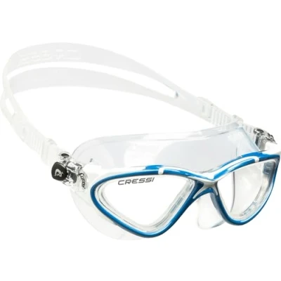 Imagen de Cressi Planet Swim Goggles Premium Anti Niebla Gafas de Natación Máscara 100% UV, Transparente/Azul/Blanco