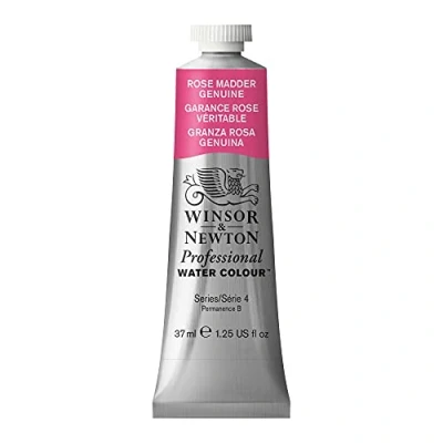 Imagen de Winsor &amp; Newton Acuarela Profesional Pintura de Acuarela, Alta Luminosidad, Resistente a la Luz, Calidad Archivo, Tubo 37 ML, Color Rosa Granza Genuino