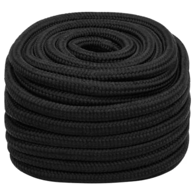 Imagen de vidaXL Cuerda de Barco Polipropileno Negro Intenso 20 mm 100 m