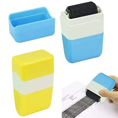 Imagen de OTTYMO 2 Pcs Rodillo Sello Confidencial Proteccion de Datos Identidad para Ocultar Carta Paquete Factura, 2.6cm Ancho