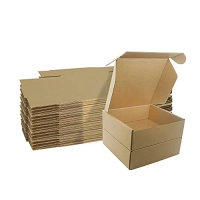 Imagen de 10 Piezas Cajas de Cartón Corrugado, 150x150x50mm Paquetes Pequeños, Embalaje para Negocios, Correos, Almacenamiento o Regalo