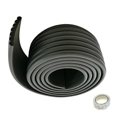 Imagen de TUKA Multiusos Protector Espuma, 200cm x 80mm 8mm Universal anticolisión Rollo para Superficie Dura &amp; Bordes, Protección Tira Bebés y niños, Negro, TKD7002 black