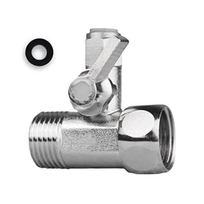 Imagen de Adaptador De Conexión Agua 3/8x3/8x1/4&quot;, Válvula Cierre Con En T, Conector Agua, Para Osmosis Inversa, Frigoríficos
