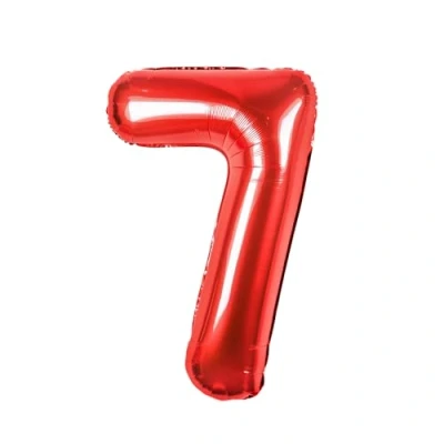Imagen de Globos de Cumpleãnos 7 Rojo,101 CM Globo Numeros Gigantes Grandes Decoracion,Globo Numero 7,Globos Niño Niña Adultos,Vuelan con Helio