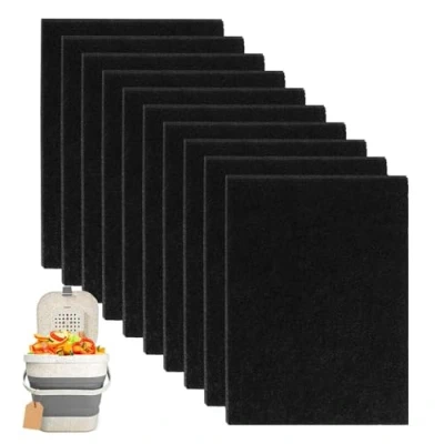 Imagen de 10 Piezas filtros para Cubos de Repuesto Evitar Olores Contenedores Hacer,Filtros Antiolor Cubo, carbón Activado compatibles con Joseph Food Waste Caddy reemplazables
