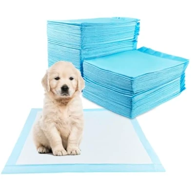 Imagen de Fousenuk 100 Unidades Empapadores Perros 60X60cm, Almohadillas Perro para Puppy Pads en Casa, WC Alfombrillas Higiénica Desechables Mascotas, Superficie de Secado Rápido, Transpirables
