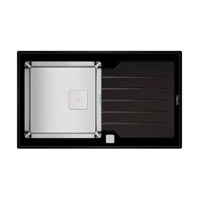 Imagen de Teka Diamond Rs15 1C 1E 86 Rev 2Ø V.Auto Negr Fregadero De Cocina Acero 51 Cm 1 Cubeta Escurridor