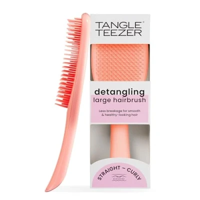 Imagen de Tangle Teezer Wet Detangler cepillo pelo grande naranja Peine antitirones y roturas para rizado largo mojado seco