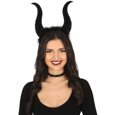 Imagen de FIESTAS GUIRCA Diadema con Cuernos Negros de Demonio