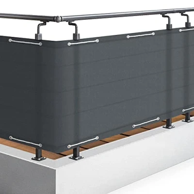 Imagen de Sol Royal Privacidad Balcón Pantallas Protectoras 90x300 cm Antracita SolVision HB2 HDPE Cubierta Malla Protección UV Visual Opaca 160 g/m² Resistente a la Intemperie con Ojales &amp; Cuerdas