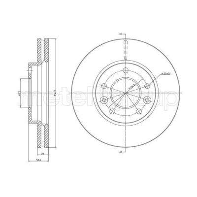 Imagen de Disco de freno METELLI 23 1554C