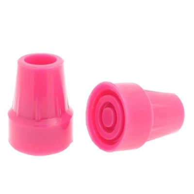 Imagen de 2x Puntas de Goma Rosa para Bastón o Muleta 19mm &amp; 22mm por Lifeswonderful (19mm)