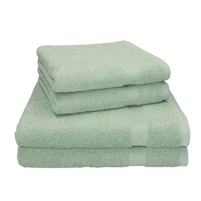 Imagen de Betz Juego de 4 Toallas Premium 100% algodón 2 baño Lavabo (Verde Abeto)
