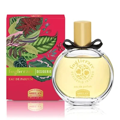 Imagen de Helan, Foglierare, Desiderio Intenso Perfume Mujer Fragancia Gourmand, Eau de Parfum Oriental con Notas Melocotón, Flores Iris y Pachuli, Vainilla Ámbar Perfumes Exóticos, 50 ml