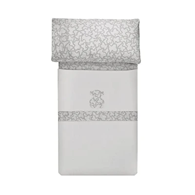 Imagen de TOUS BABY Juego de sabanas Home Kaos para la Cuna tu Bebé. (Gris, S 80x115 cm)