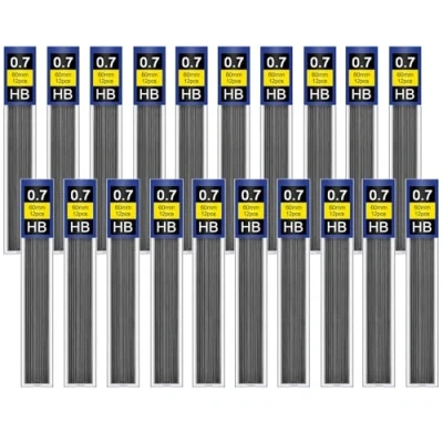 Imagen de GZDAOXIA 240 Piezas Minas de lápiz HB 0,7 mm,minas 0.7,Minas lápiz,Recambios Lápices Mecánicos,No Es Fácil Romper,para Oficina, Escuela, Escritura,Dibujo,Bosquejo(0.7)